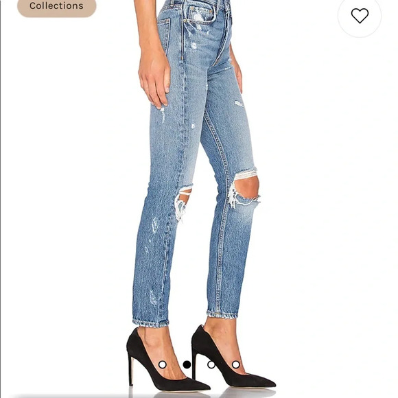 GRLFRND‎ Karolina I Put a Spell On You Distressed Jeans Womens 24 Button Fly - Picture 14 of 15